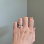 5.0 CT Emerald Shaped Moissanite Solitaire Engagement Ring 3