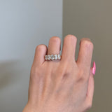 2.50 TCW Oval Shaped Moissanite Five Stones Wedding Band 1