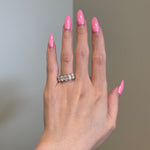 2.50 TCW Oval Shaped Moissanite Five Stones Wedding Band 2