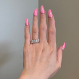 2.50 TCW Oval Shaped Moissanite Five Stones Wedding Band 2