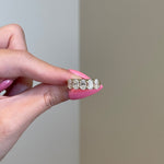 2.50 TCW Oval Shaped Moissanite Five Stones Wedding Band 3