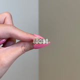 2.50 TCW Oval Shaped Moissanite Five Stones Wedding Band 3