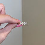 2.50 TCW Oval Shaped Moissanite Five Stones Wedding Band 4