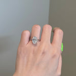 4.0 CT Oval Shaped Moissanite Solitaire Engagement Ring 1