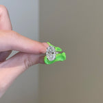 4.0 CT Oval Shaped Moissanite Solitaire Engagement Ring 2