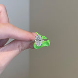 4.0 CT Oval Shaped Moissanite Solitaire Engagement Ring 2