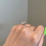 4.0 CT Oval Shaped Moissanite Solitaire Engagement Ring 4