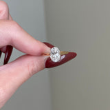 2.50 CT Oval Shaped Moissanite Solitaire Engagement Ring 1