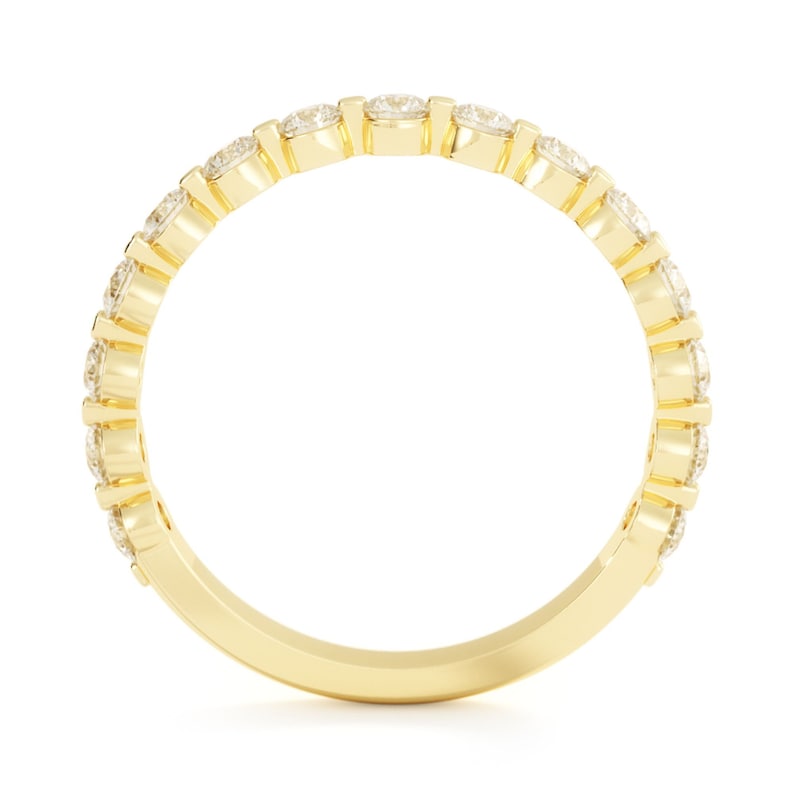 0.60 CT Round Bubble Prong EF/VS1 Diamond Engagement Ring 5