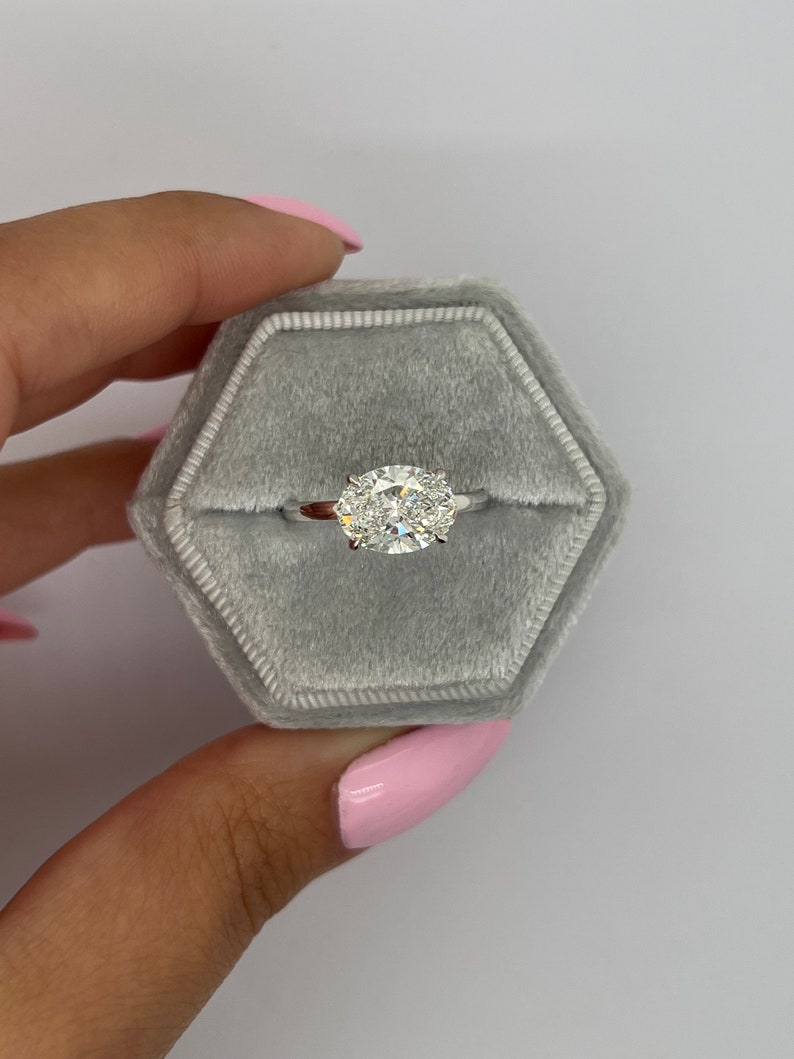 2.50 CT Oval Solitaire CVD E/VS2 Diamond Engagement Ring 2