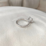 2.5 CT Round Cut Hidden Halo & Pave Setting Engagement Ring 9