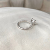 2.5 CT Round Cut Hidden Halo & Pave Setting Engagement Ring 9