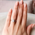 2.0 CT Radiant Cut Solitaire Style Moissanite Engagement Ring 1