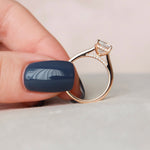 2.0 CT Cushion Hidden Halo & Solitaire Moissanite Engagement Ring 7