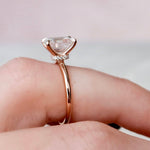 2.0 CT Emerald Hidden Halo & Solitaire Moissanite Engagement Ring 2