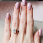 3.5 CT Radiant Hidden Halo Pave  Moissanite Engagement Ring 3