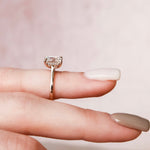 1.5 CT Emerald Solitaire & Hidden Halo Moissanite Engagement Ring 6