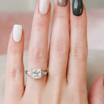 3.0 CT Princess Cut Three Stone Moissanite Engagement Ring 7