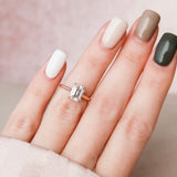 1.5 CT Emerald Solitaire & Hidden Halo Moissanite Engagement Ring 7