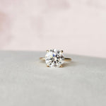 5.0 CT Round Cut Solitaire Style Moissanite Engagement Ring 8