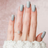 1.50 CT Radiant Dainty Moissanite Engagement Ring 3