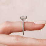 2.5 CT Emerald Hidden Halo & Pave Moissanite Engagement Ring 3