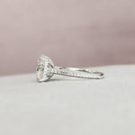 5.0 CT Round Hidden Halo & Pave Moissanite Engagement Ring 4
