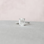 4.0 CT Cushion Hidden Halo & Pave Setting Moissanite Engagement Ring 8