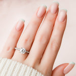 1.5 CT Round Moissanite Engagement Ring With Pave Setting 5