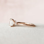 2.0 CT Cushion Hidden Halo & Solitaire Moissanite Engagement Ring 9