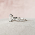 5.0 CT Emerald Milgrain Vintage Style Moissanite Engagement Ring 8