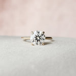 2.0 CT Round Cut Solitaire Style Moissanite Engagement Ring 9