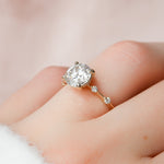 2.0 CT Round Dainty Pave Moissanite Engagement Ring 6