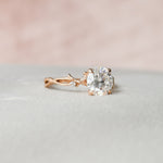 1.50 CT Round Twig Style Moissanite Engagement Ring 9
