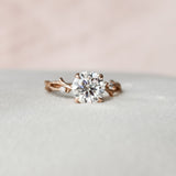 1.50 CT Round Twig Style Moissanite Engagement Ring 5