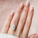 4.0 CT Oval Cut Twig Style Moissanite Engagement Ring 5