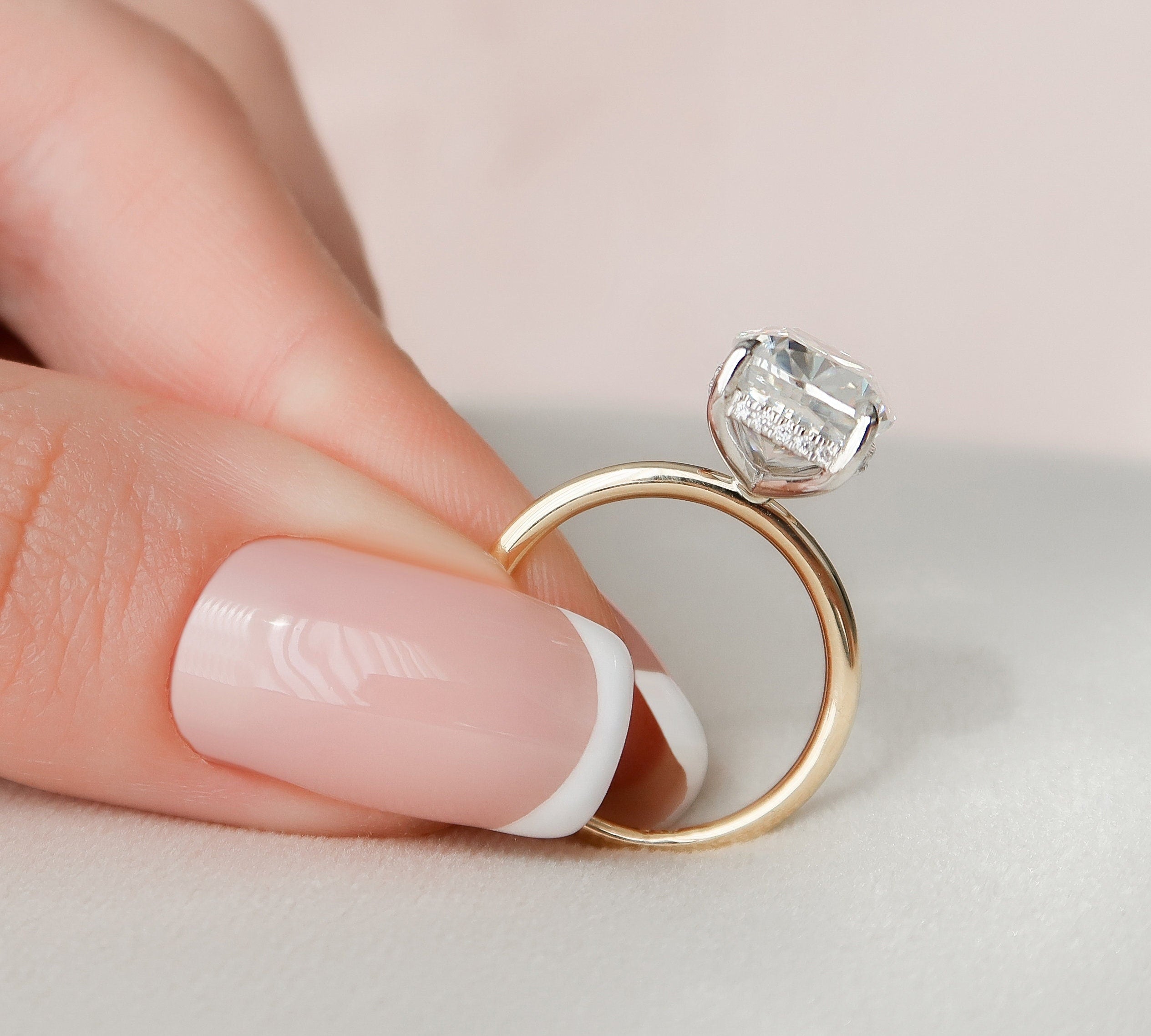 4.0 CT Cushion Cut Solitaire Style Moissanite Engagement Ring 2