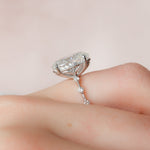 5.0 CT Oval Dainty Style Pave Moissanite Engagement Ring 3