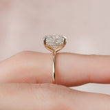 4.0 CT Cushion Solitaire Style Moissanite Engagement Ring 2