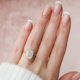 4.0 CT Cushion Cut Solitaire Style Moissanite Engagement Ring 6