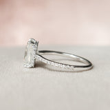 2.5 CT Radiant Pave & Hidden Halo Setting Moissanite Engagement Ring 2