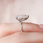 4.5 CT Pear Milgrain Pave Vintage Style Moissanite Engagement Ring 9