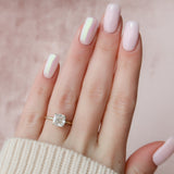 2.0 CT Cushion Hidden Halo & Solitaire Moissanite Engagement Ring 5