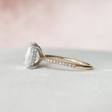 4.50 CT Cushion Pave & Hidden Halo Style Moissanite Engagement Ring 7