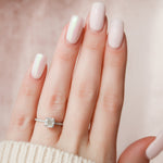 1.0 CT Cushion Hidden Halo & Pave Setting Moissanite Engagement Ring 7