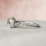 1.5 CT Oval Pave Moissanite Engagement Ring With Hidden Halo Setting 5