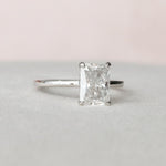 2.0 CT Radiant Hidden Halo & Solitaire Moissanite Engagement Ring 10