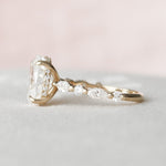 2.0 CT Oval Pave Hidden Halo Moissanite Engagement Ring 2