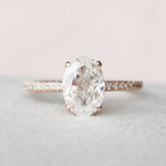2.5 CT Oval Hidden Halo & Pave Setting Moissanite Engagement Ring 3