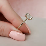 3.0 CT Oval Cut Solitaire Style Moissanite Engagement Ring 4